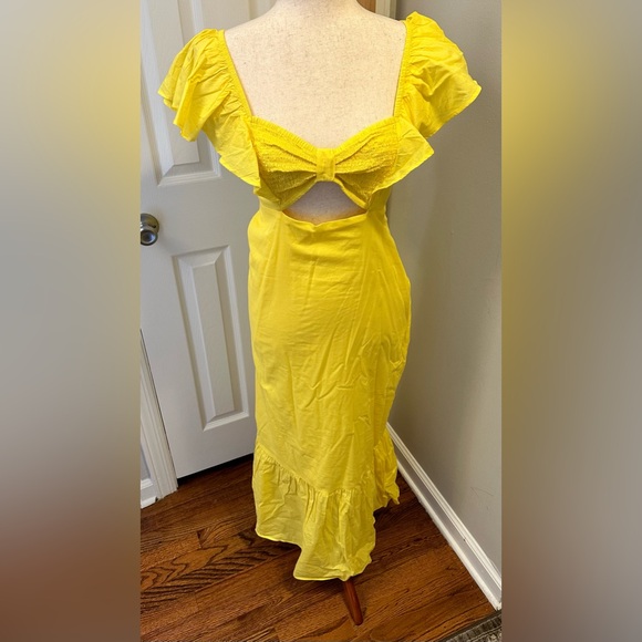 NWT Farm Rio Anthropologie Jaune Dress - Picture 3 of 7